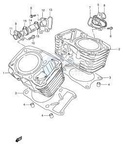 VS600GL (E2) INTRUDER drawing CYLINDER