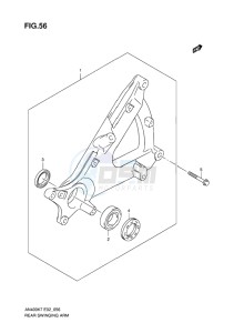 AN400 ABS BURGMAN EU-UK drawing REAR SWINGING ARM