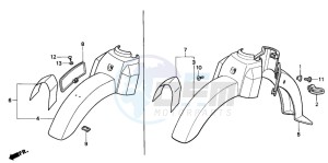 PK50 drawing FRONT FENDER