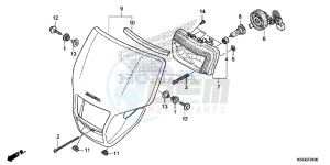 CRF250XD CRF250R Europe Direct - (ED) drawing HEADLIGHT