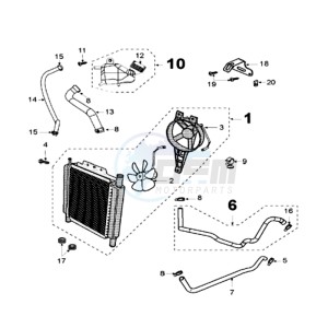 SAT 500 drawing COOLING SYSTEM