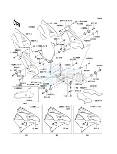 ZX 900 F [NINJA ZX-9R] (F1-F2) [NINJA ZX-9R] drawing COWLING LOWERS -- ZX900-F1- -