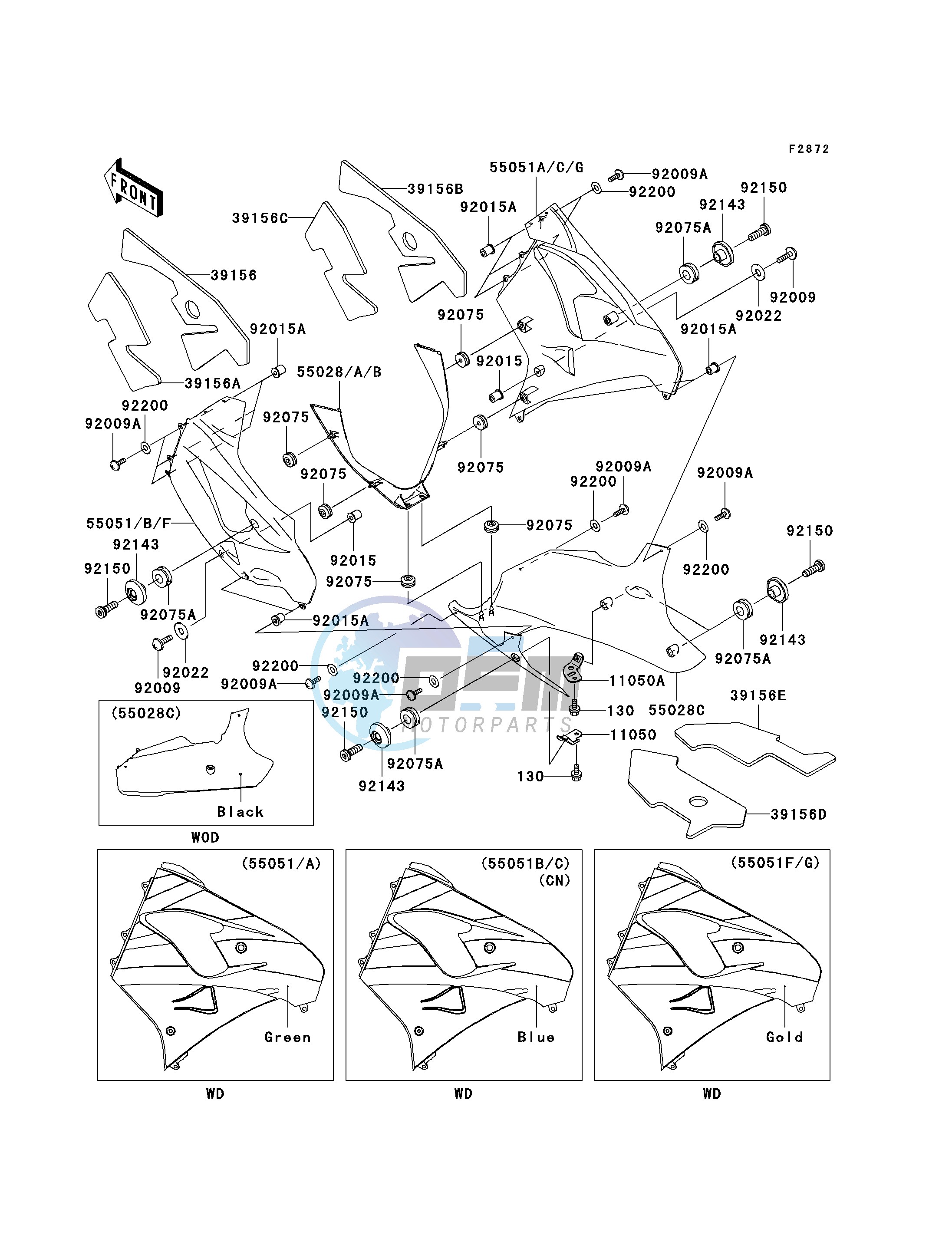 COWLING LOWERS -- ZX900-F1- -