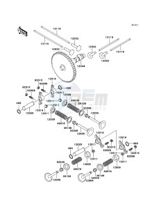 MULE 3000 KAF620-G5 EU drawing Valve(s)/Camshaft(s)