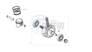 CROSS CITY - 125 CC 4T EU3 drawing CRANKSHAFT - PISTON