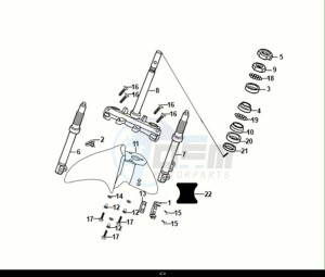 SYMPHONY CARGO 50 (AY05W9-EU) (E5) (M1) drawing STEERING STEM - FRONT CUSHION