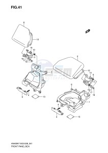 AN400 (E3-E28) Burgman drawing FRONT PANEL BOX