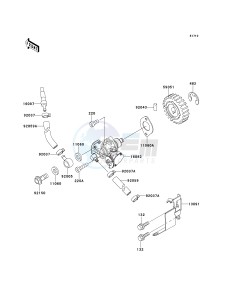 KMX 125 A [KMX 125] (A12-A14) [KMX 125] drawing OIL PUMP