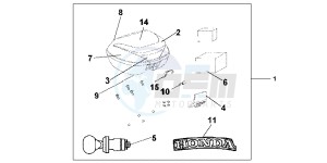 CBF1000FAB drawing TOP BOX 35L NH A16P PEARL COOL WHITE