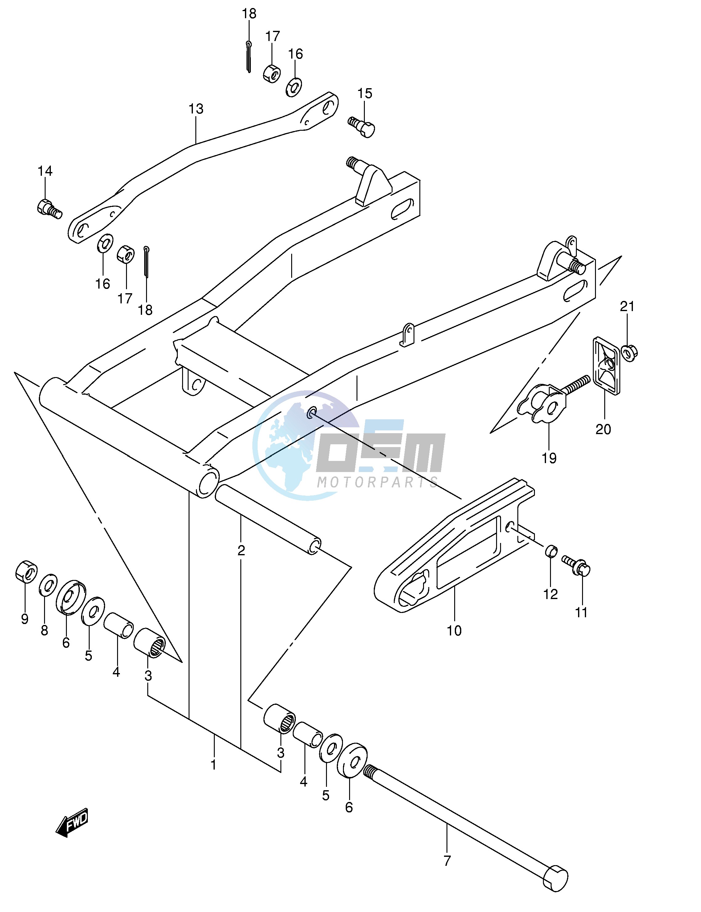 REAR SWINGING ARM (MODEL K5)