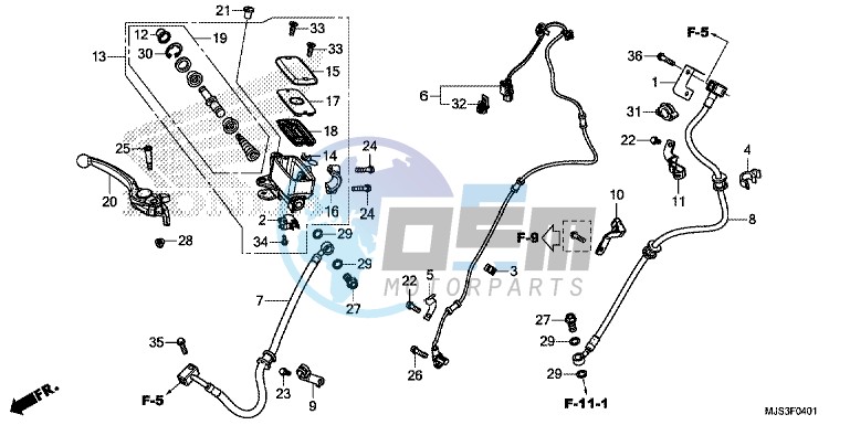 FR. BRAKE MASTER CYLINDER (NC750JH)