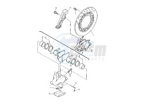 XJR 1200 drawing REAR BRAKE CALIPER