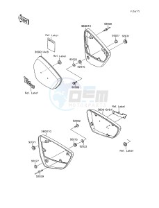 VN 1500 A [VULCAN 88] (A6-A9) [VULCAN 88] drawing SIDE COVERS