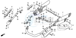 VF750C drawing EXHAUST MUFFLER