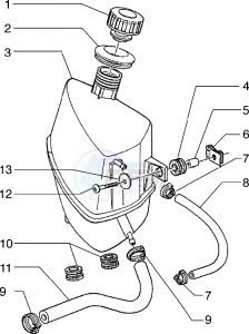 Hexagon 125 EXS1T 125cc drawing Expansion tank