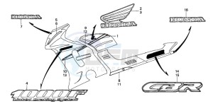 CBR1000F drawing STRIPE/MARK (2)