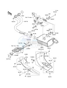 KLE 650 A [VERSYS] (9F-9F) A7F drawing MUFFLER-- S- -