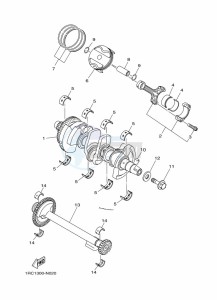 XSR900 MTM850 (BAEE) drawing CRANKSHAFT & PISTON