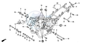 CB1300F CB1300SUPER FOUR drawing FRAME BODY