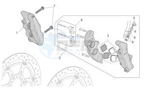 Tuono 1000 drawing Front brake caliper I