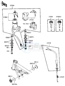 KZ 440 B (B1) drawing IGNITION SWITCH_LOCKS -- 81 B2- -