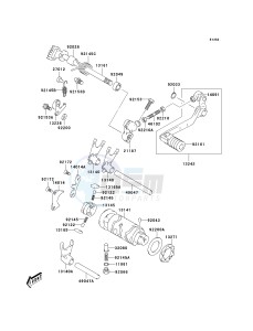 KLX 125 B (B6F) B6F drawing GEAR CHANGE DRUM_SHIFT FORK-- S- -