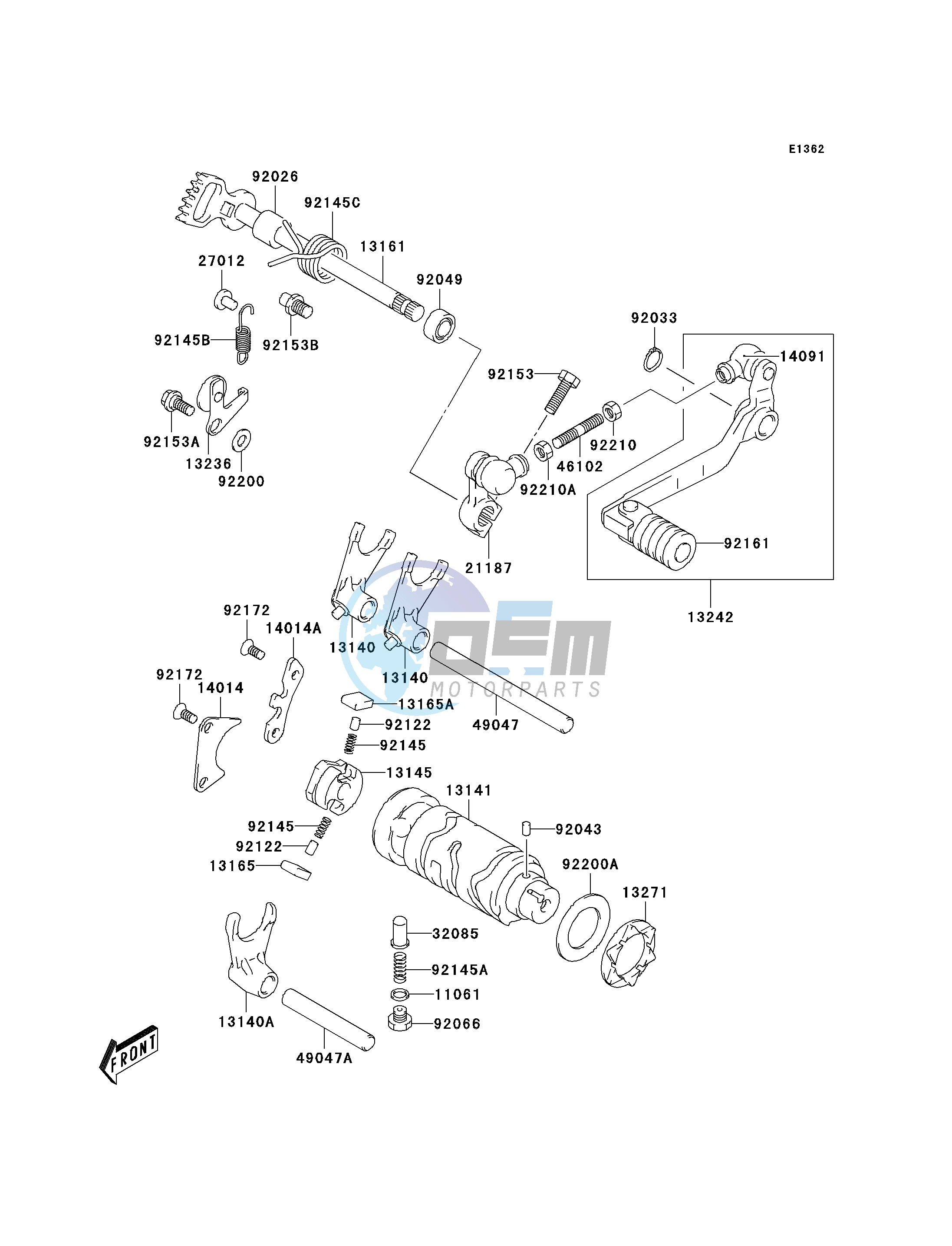 GEAR CHANGE DRUM_SHIFT FORK-- S- -