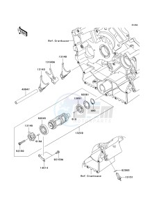 VN 900 B [VULCAN 900 CLASSIC] (6F-9F) B6F drawing GEAR CHANGE DRUM_SHIFT FORK-- S- -