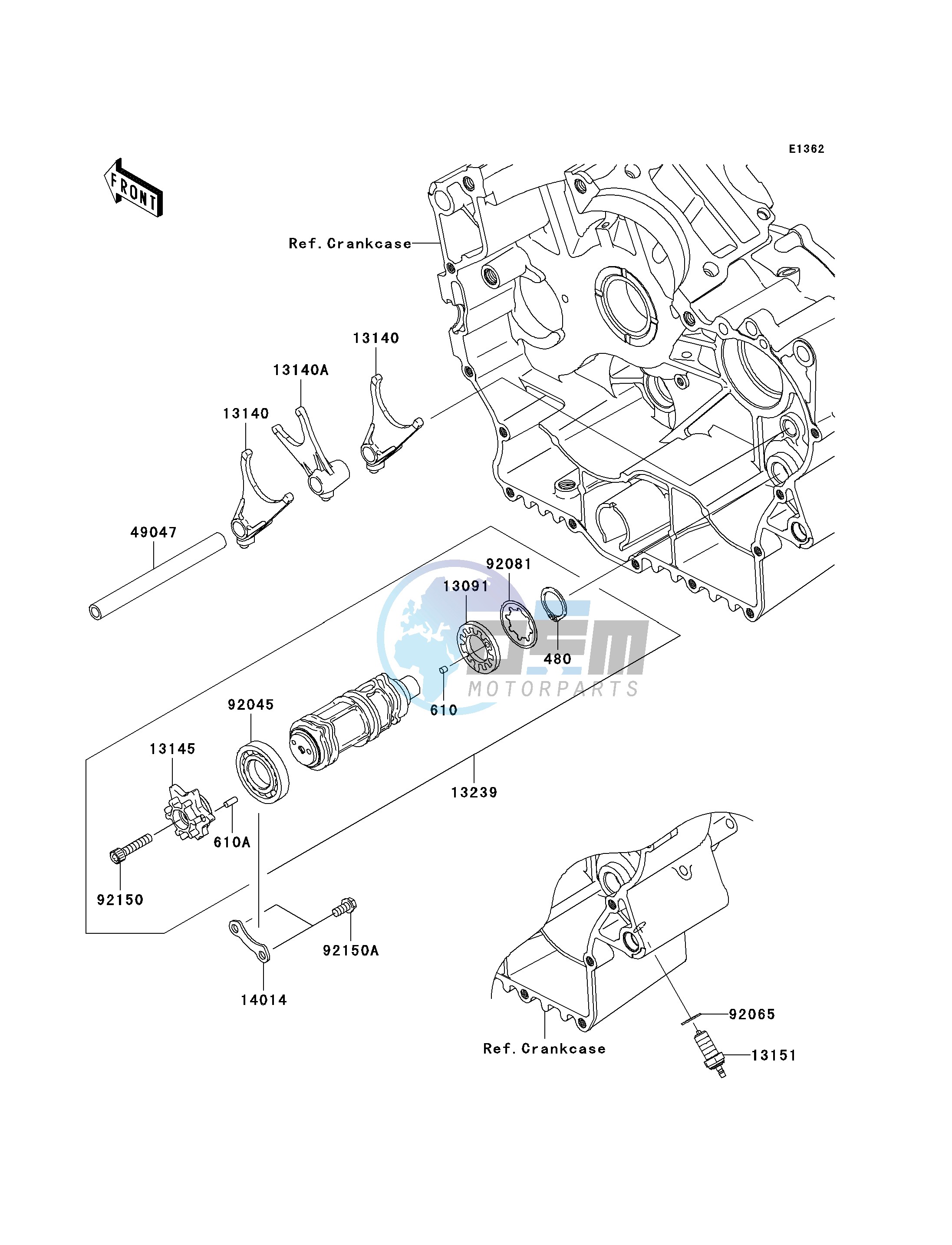 GEAR CHANGE DRUM_SHIFT FORK-- S- -