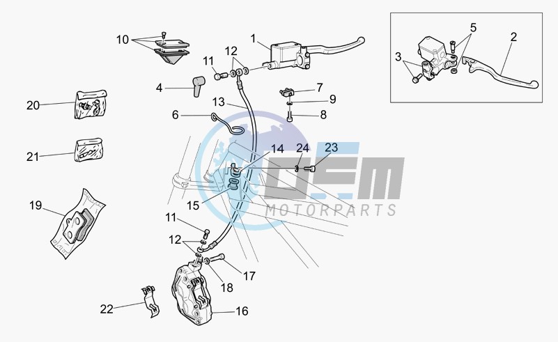 Rh front brake system