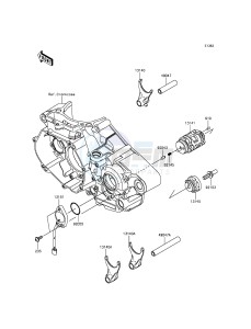 KX450F KX450HGF EU drawing Gear Change Drum/Shift Fork(s)