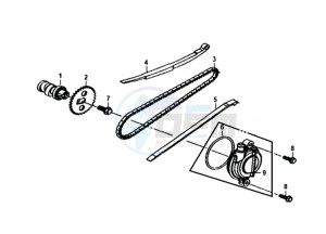 FIDDLE II 50 45KMH (L8) EU EURO4 drawing CHAIN / CHAIN TENSIONER  / CHAIN GUIDE