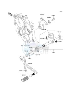 ER 650 A [ER-6N (EUROPEAN] (A6S-A8F) A6S drawing GEAR CHANGE MECHANISM