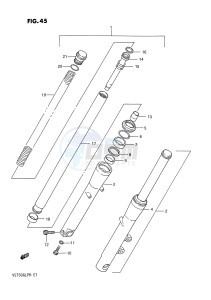 VS750GL (E1) INTRUDER drawing FRONT FORK (MODEL F G)