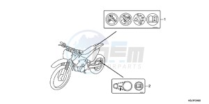 CRF100FC drawing CAUTION LABEL