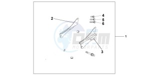 VT750DCA SHADOW SPIRIT drawing BACKREST STAY