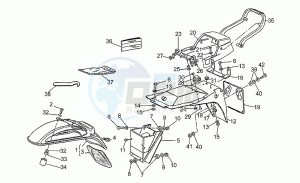 SP 750 drawing Front/rear mudguards