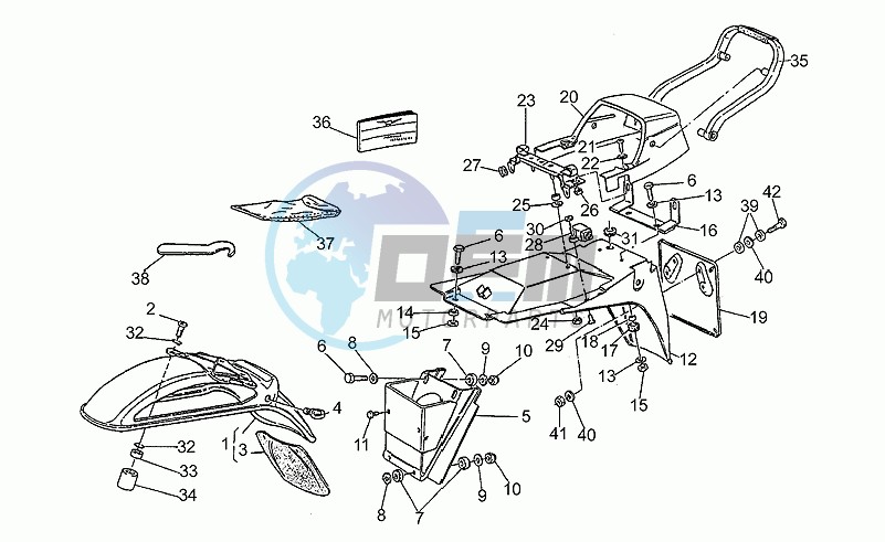 Front/rear mudguards