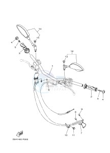 MTN-320-A MT-03 ABS (B084) drawing STEERING HANDLE & CABLE