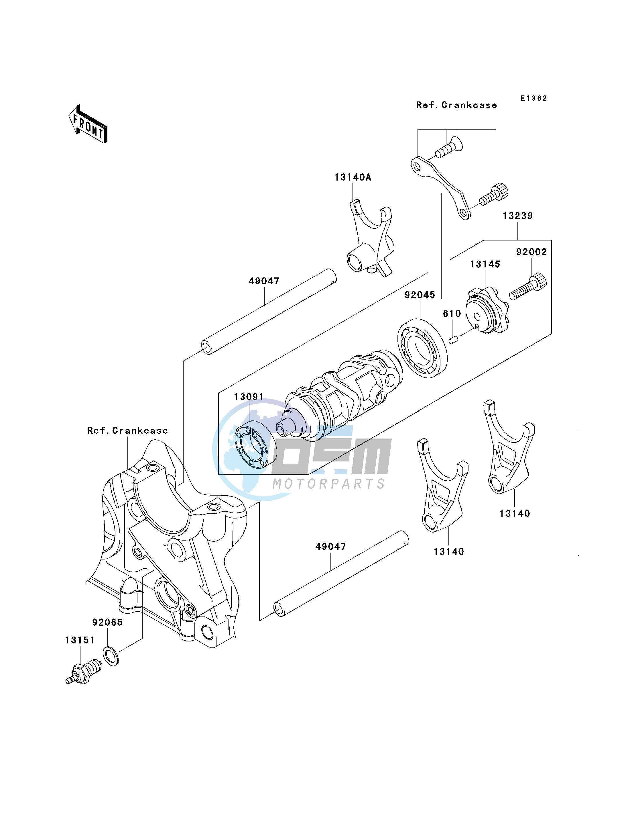 GEAR CHANGE DRUM_SHIFT FORK-- S- -