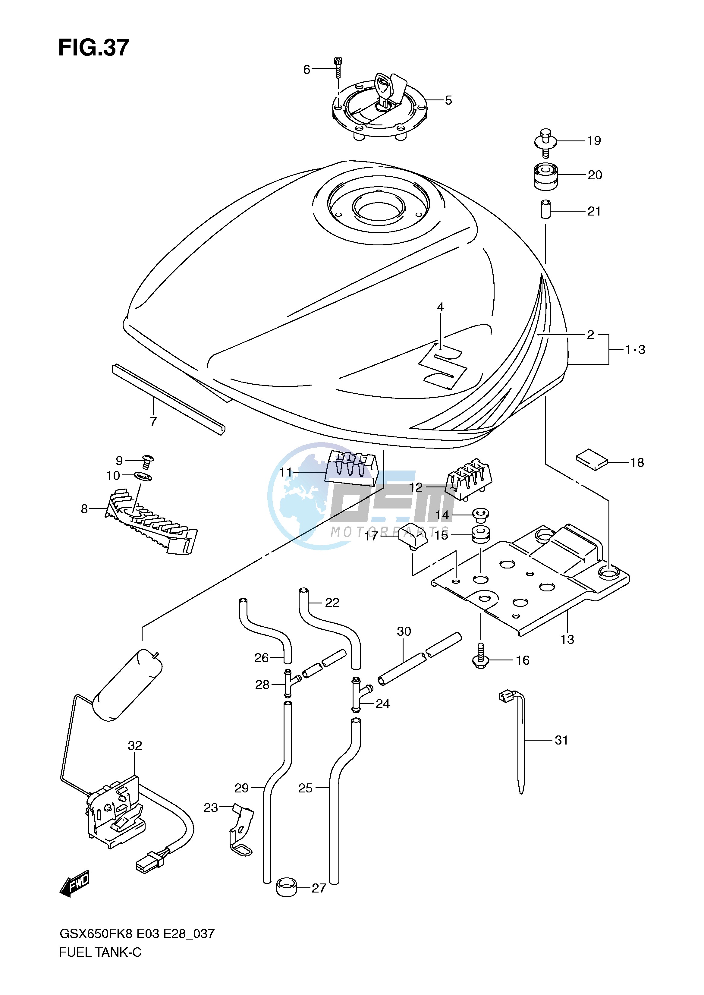 FUEL TANK (MODEL K8)