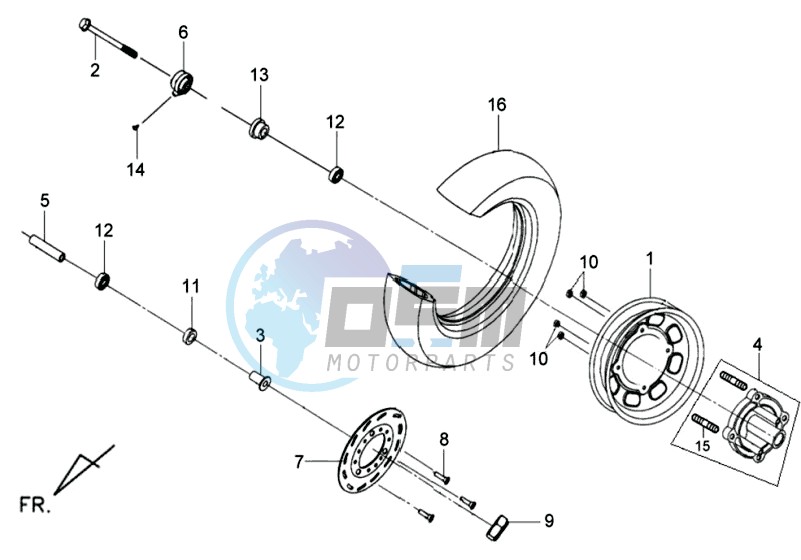 FRONT WHEEL / BRAKE DISC