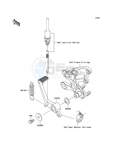 ZZR1400_ABS ZX1400DBF FR GB XX (EU ME A(FRICA) drawing Brake Pedal