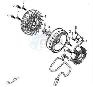 X'PRO 125 drawing MAGNETO / FLYWHEEL