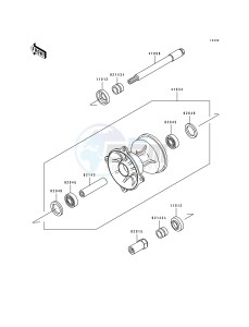 KX 125 J [KX125] (J2) [KX125] drawing FRONT HUB