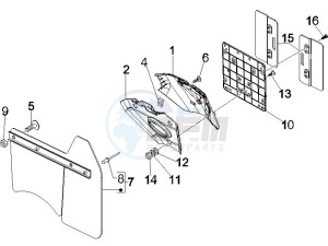 GTV 125 4T (Euro 3) UK drawing Rear cover - Splash guard