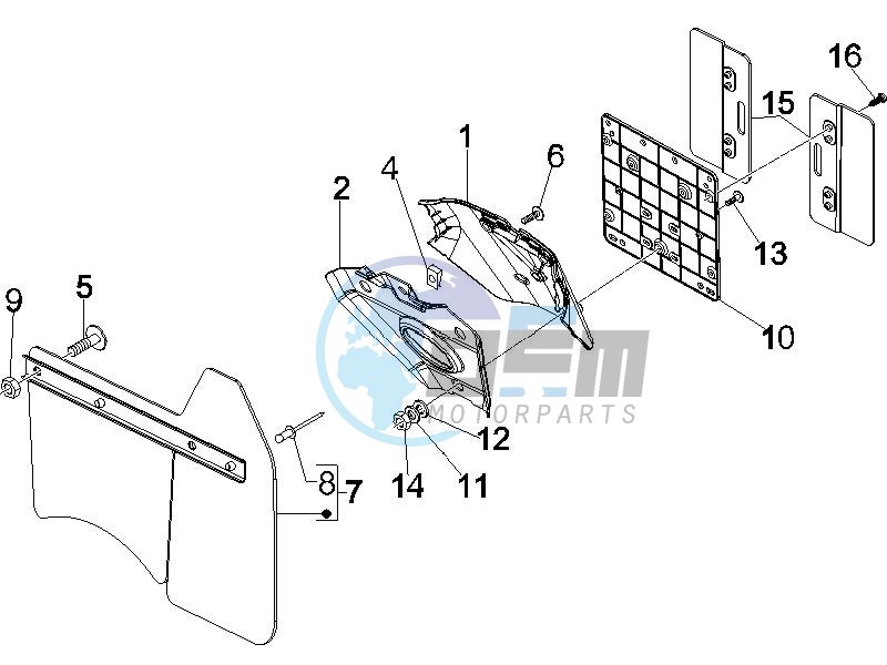 Rear cover - Splash guard