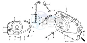 NT700VAA France - (F / ABS) drawing RIGHT CRANKCASE COVER