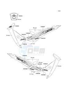 AN 112 D (D2-D3) drawing DECALS-- GREEN- -