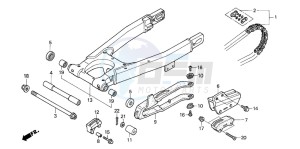 CRF230F drawing SWINGARM/CHAIN CASE